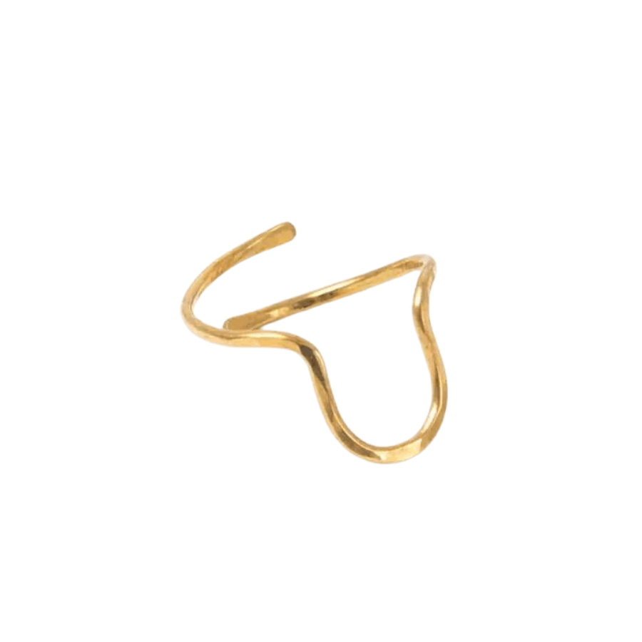 Lara Hammered Ring in Brass - Forai