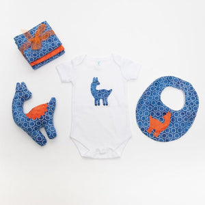 Llama Baby Essentials in Bright Blue Batik by Forai