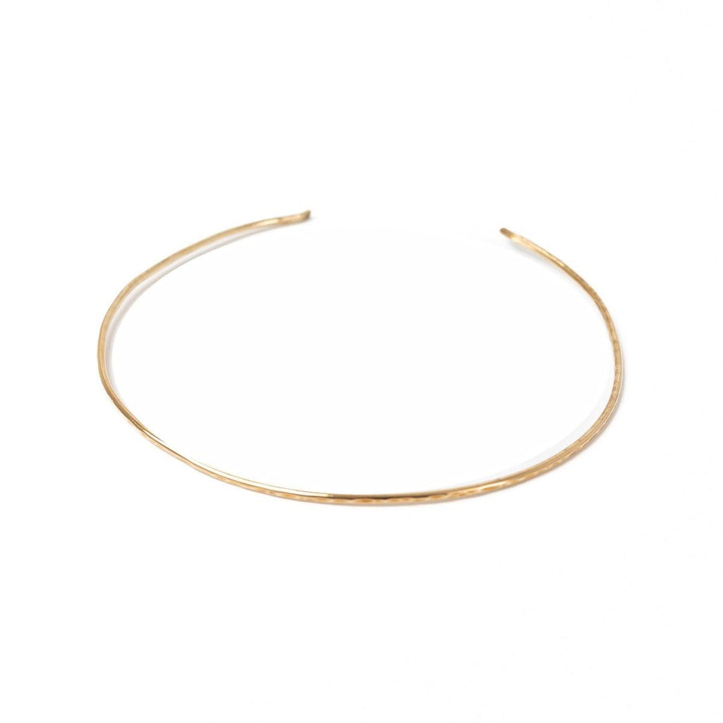 Lana Hammered Brass Collar Necklace - Forai