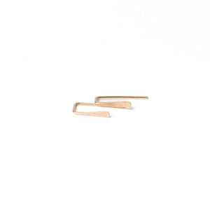 Indra Staple Threader Earrings in Gold - Forai