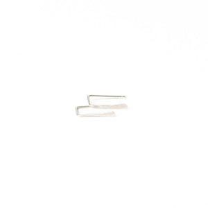 Indra Staple Threader Earrings in Silver - Forai