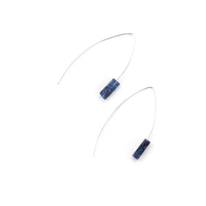 Cielo Silver and Sodalite Threader Earrings - Forai