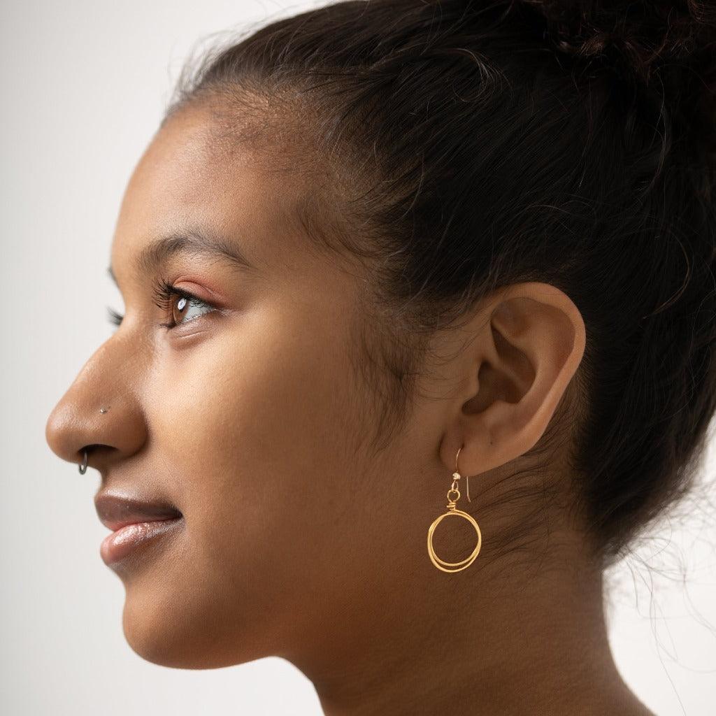 Zomi Circles of Unity Earrings in Gold - Forai